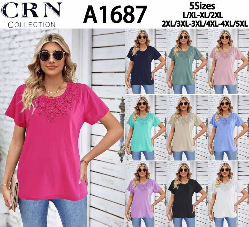 Bluzki damskie Roz L-5XL, Mix Kolor Paczka 10 szt